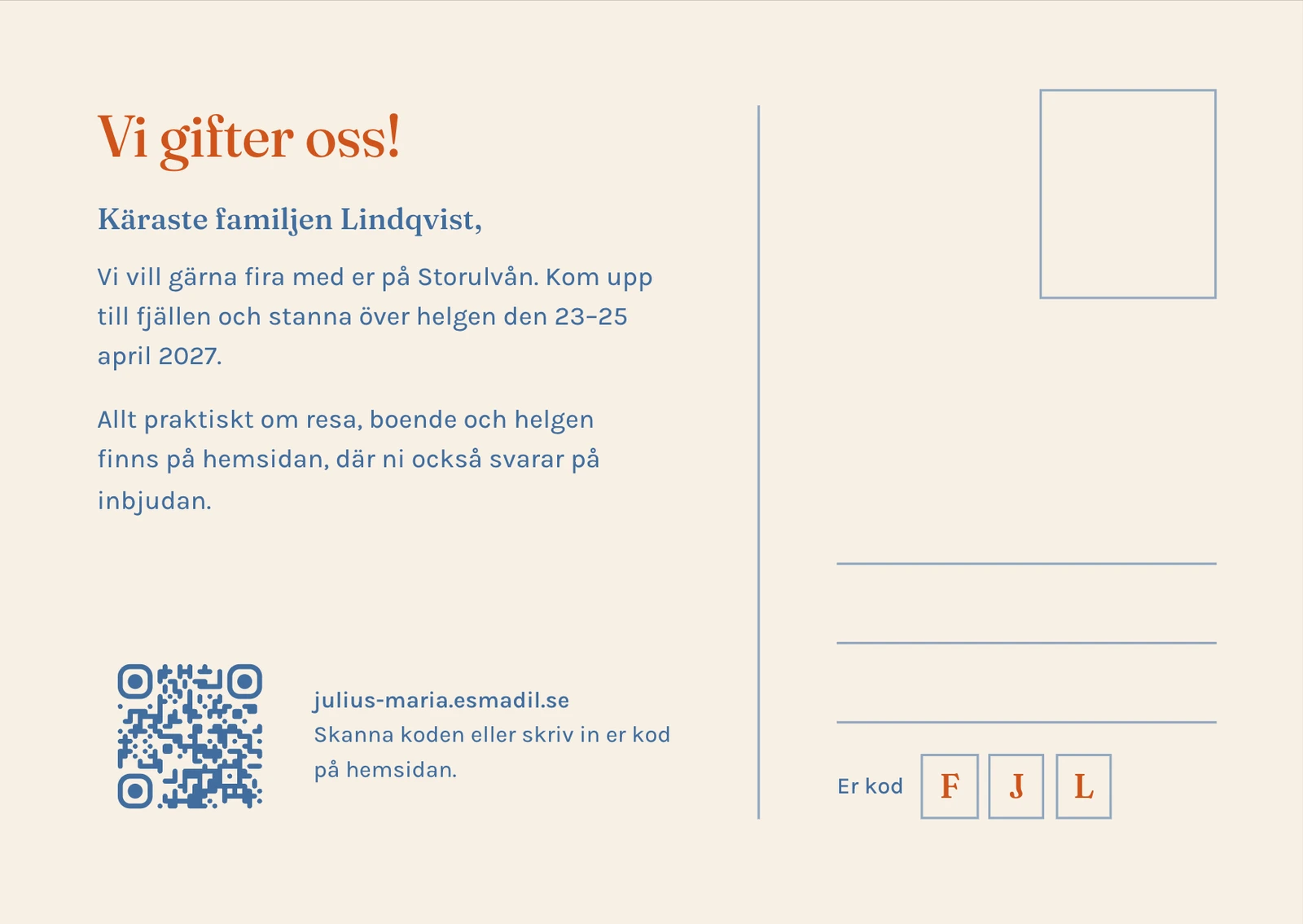 Raster, back of invitation O3